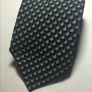 Giorgio Armani grey and black silk tie